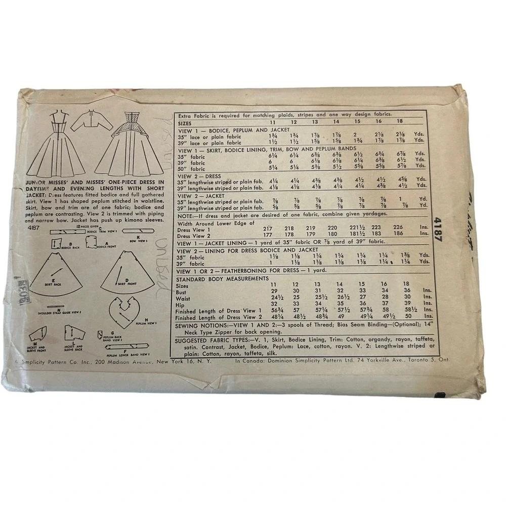Simplicity vintage pattern